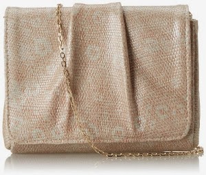 Lauren Merkin Mini Caroline Evening Bag,Nude/Gold,One Size