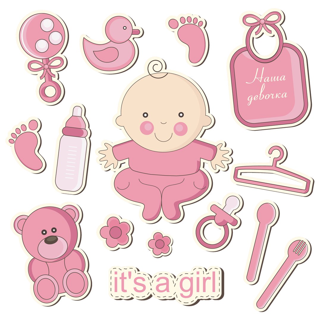 Printable Its A Girl Cake Toppers