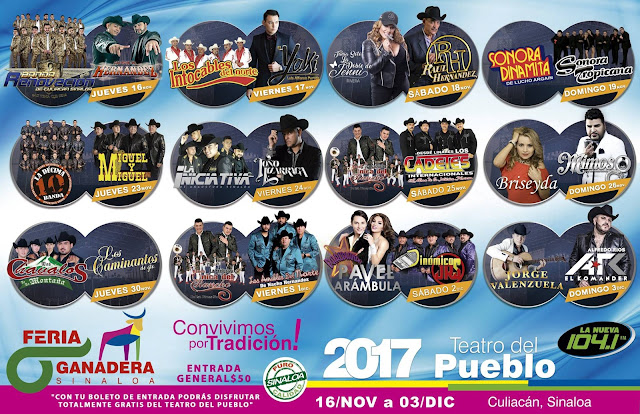 teatro del pueblo feria ganadera sinaloa 2017 feria ganadera sinaloa 2017