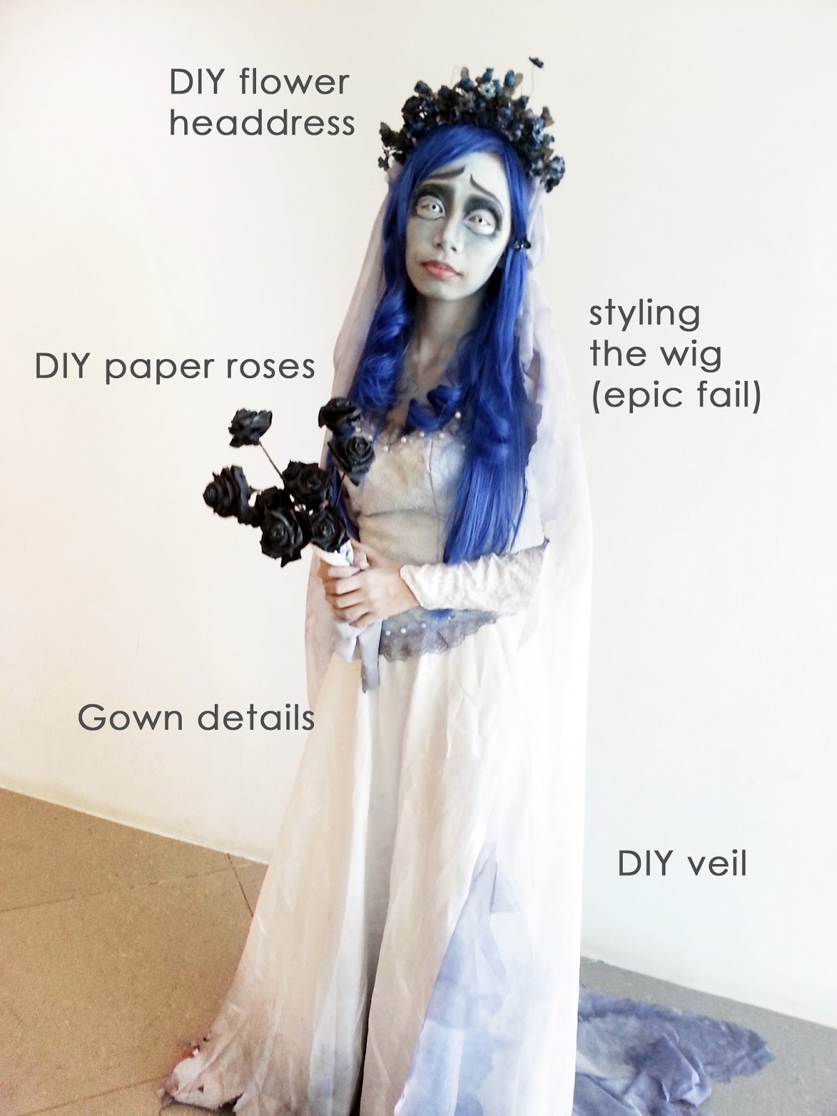 how to make a homemade corpse bride costume