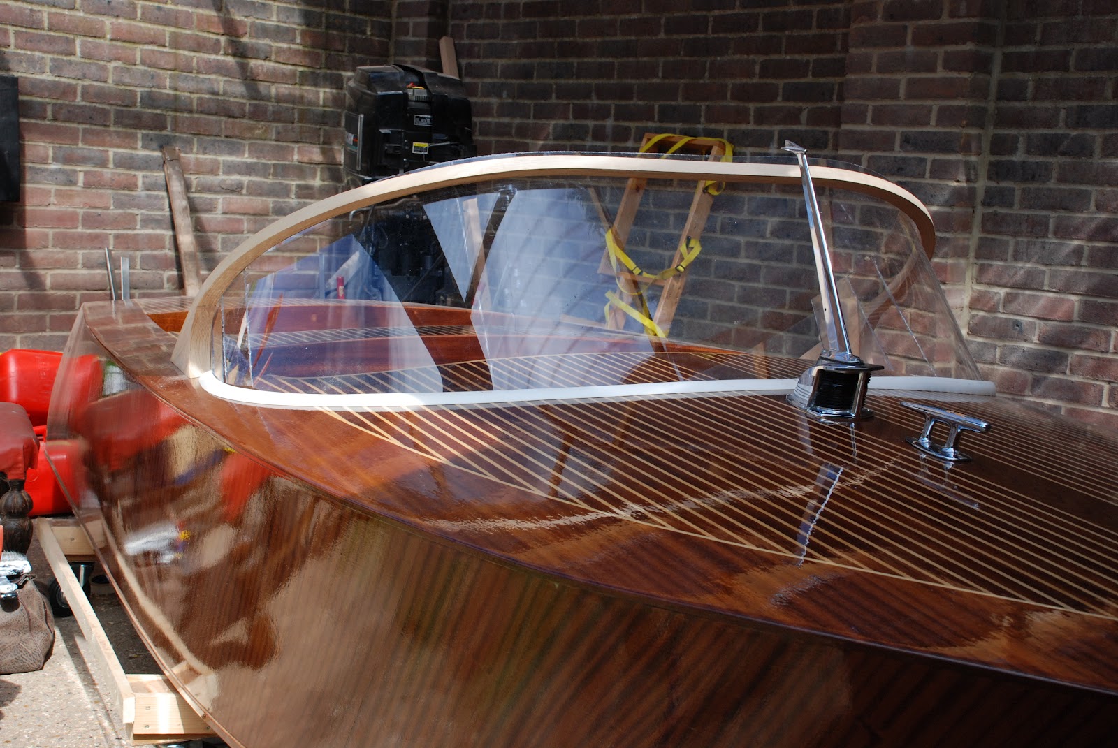 my wooden speed boat build Boat Windshield