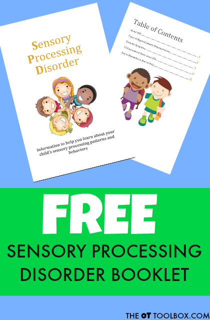 SPD information printable packet Sensory processing disorder free printable packet of information on SPD