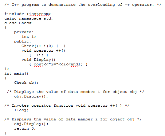 Increment dan Decrement Operator Overloading di C++