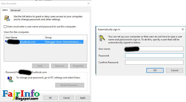 Cara Langsung Sign-in Otomatis Pada Windows 10 Cara Langsung Sign-in Otomatis Pada Windows 10