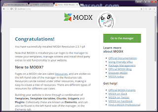 Install MODX Revolution ( Revo ) 2.5.1 on Windows 7 localhost - opensource PHP CMS / CMF tutorial 31