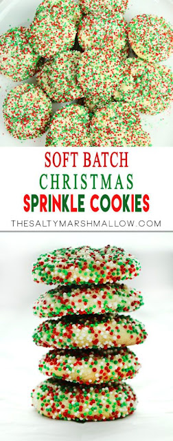 Soft Batch Christmas Sprinkle Cookies | variousfoods