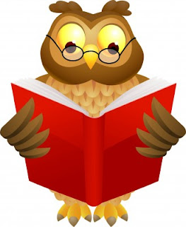 Picture of wise owl reading