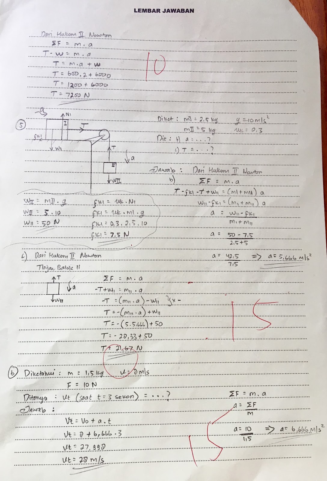 contoh soal ulangan harian fisika dan pembahasannya untuk materi