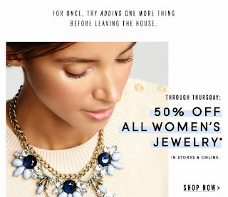 J.Crew Aficionada: 3 Days Only: 50% Off Factory Women's Jewelry