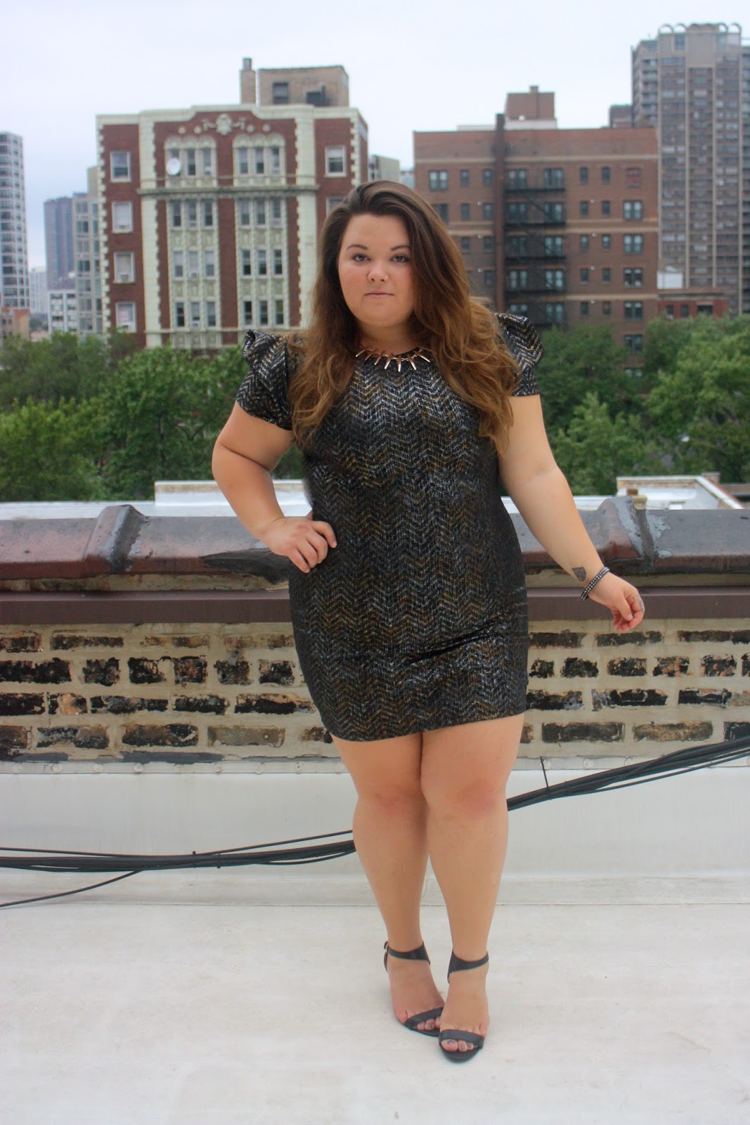 natalie craig, stylzoo, amazon, plus size fashion, ps fashion, fashion blogger, plus size fashion blogger, natalie in the city, sexy, curvy women, dress, party dress, chicago skyline