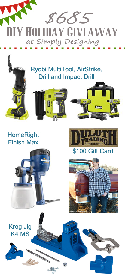 $685 Holiday Giveaway for the DIY-er | #giveaway #diy #christmas #holiday