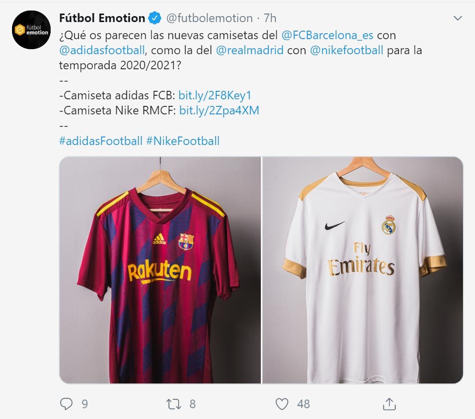 Desbordamiento válvula gato Adidas FC Barcelona & Nike Real Madrid 20-21 Kits "Revealed" - Spanish  April Fool's Day - Footy Headlines