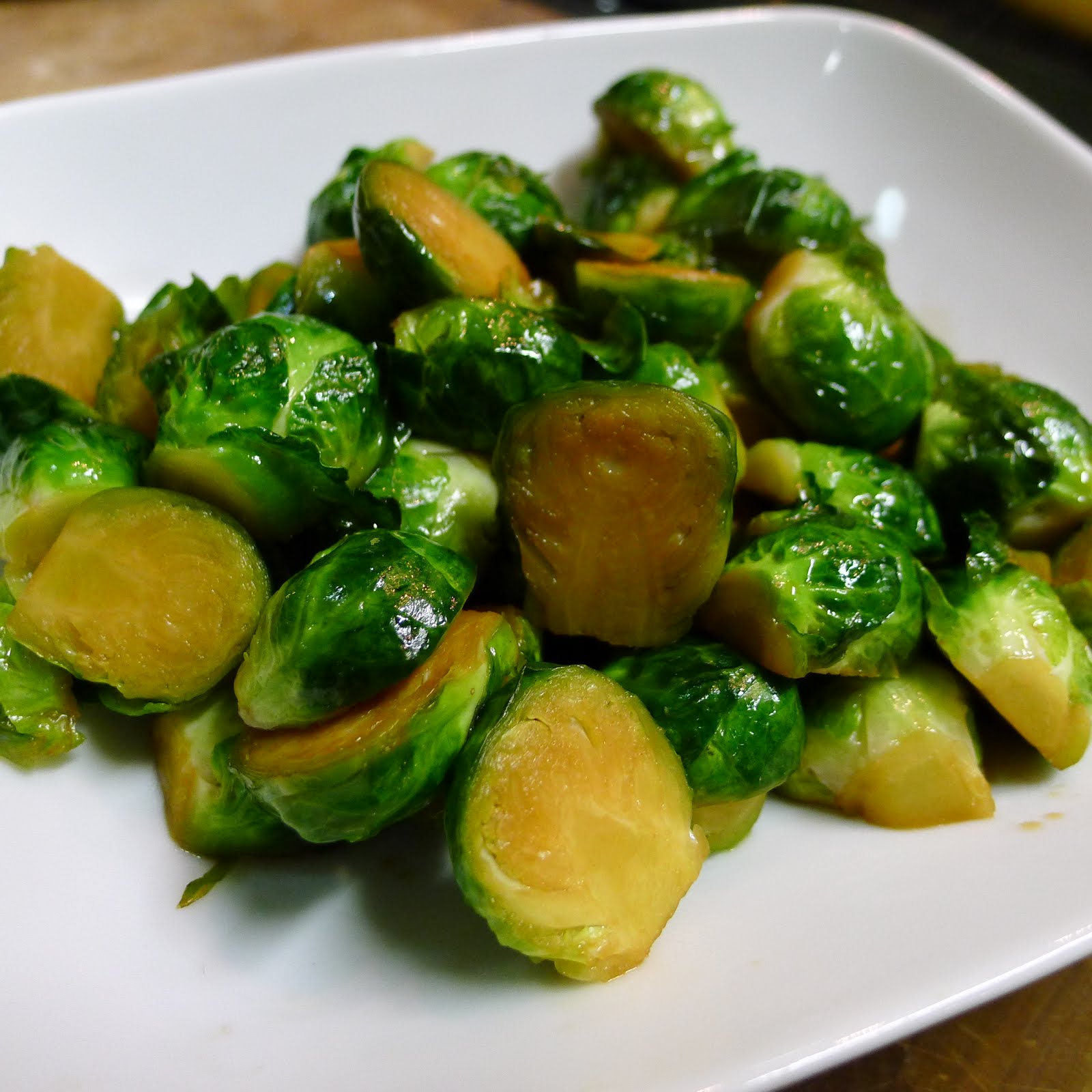 Burst Brussel Sprouts Braised with Soy Sauce