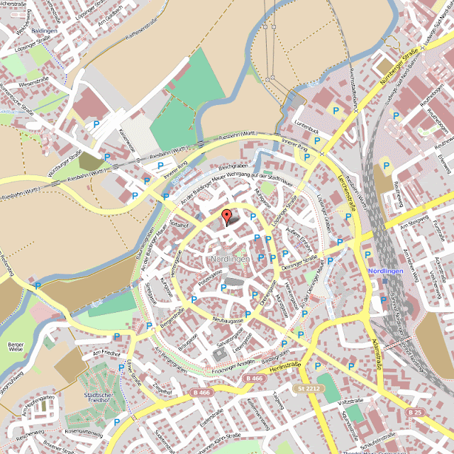 Nordlingen map, Germany