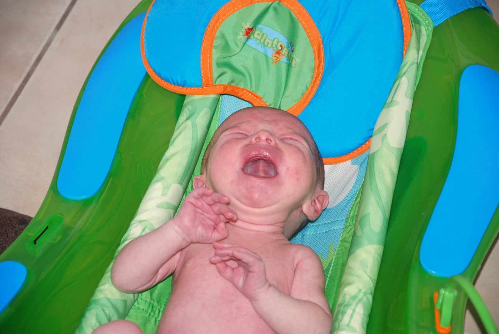 Sarah and Jared bath time, one month old and preg pics