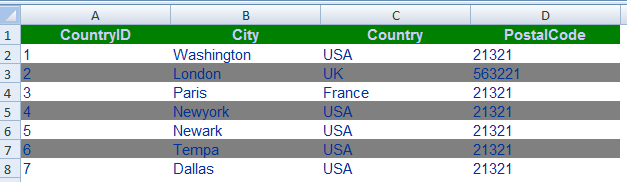 Export to Excel View