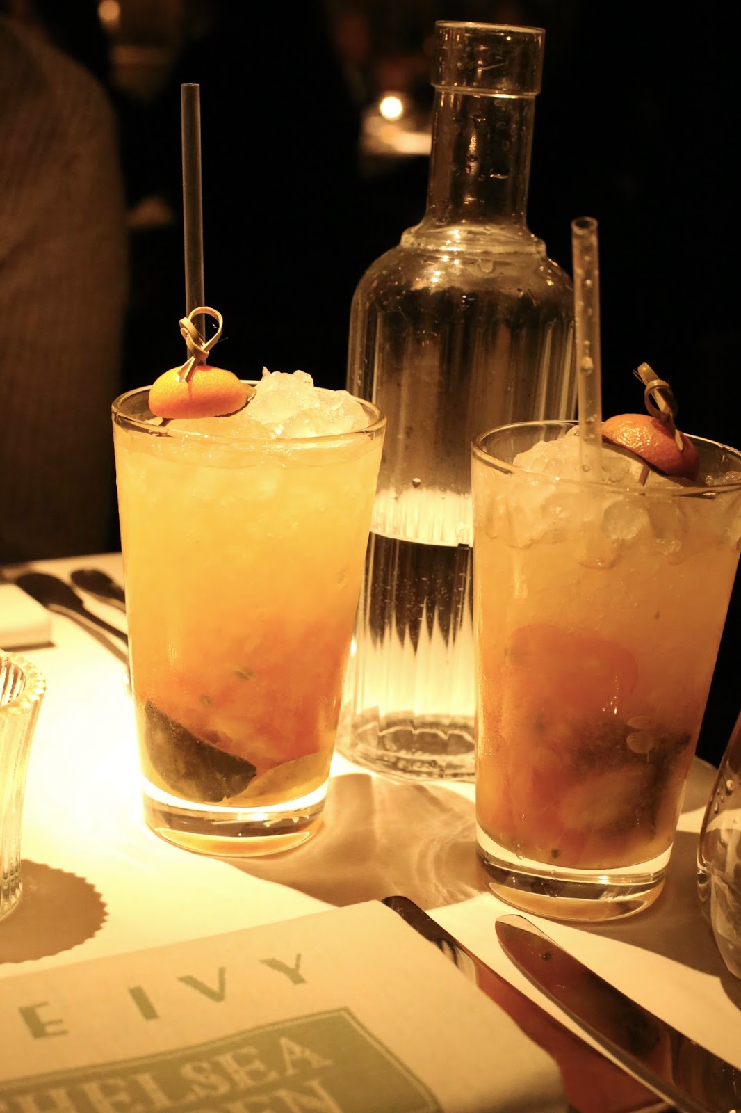 cocktails at the ivy