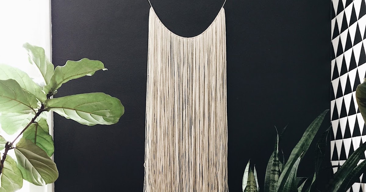DIY yarn wall hanging
