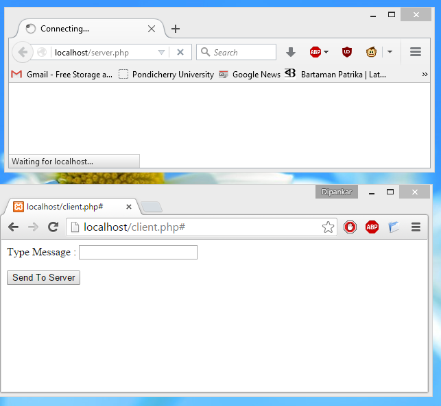 Computer Science  chat using PHP and Socket programming