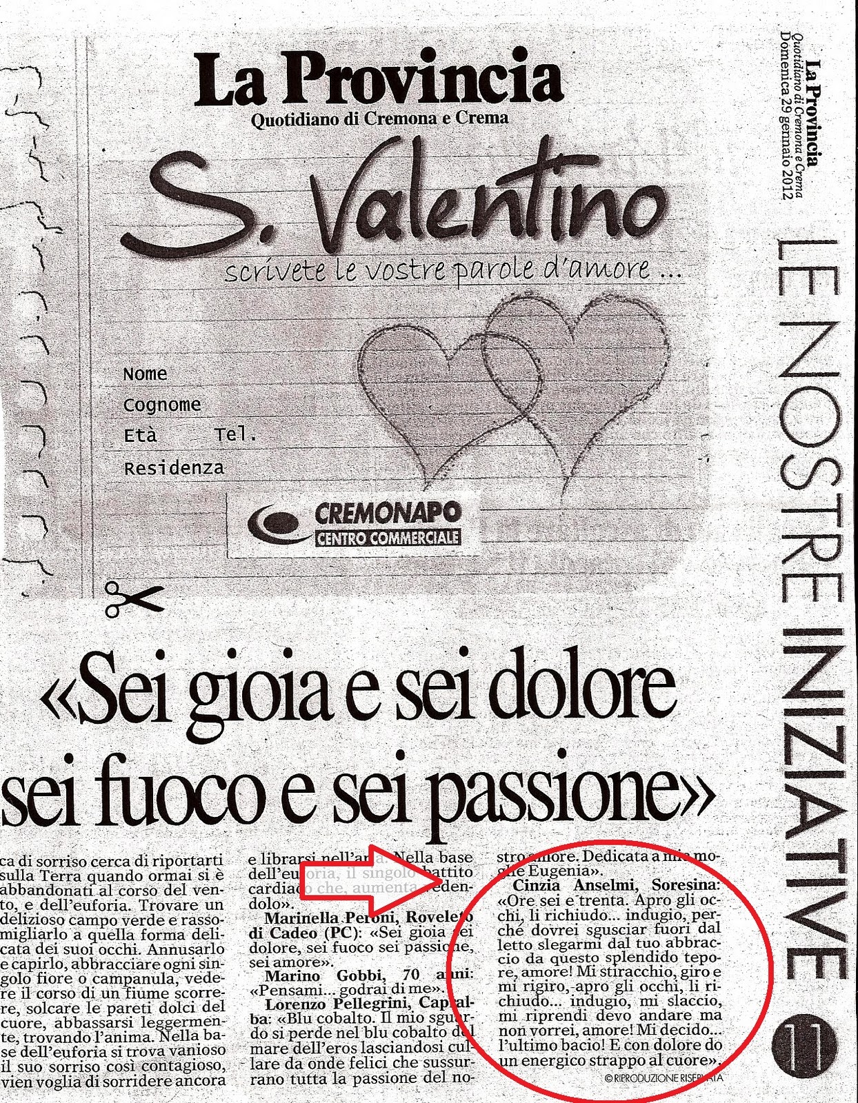 Words in flight SAN VALENTINO Concorso di poesia con il quotidiano di Cremona Words in flight SAN VALENTINO Concorso di poesia con il quotidiano di Cremona