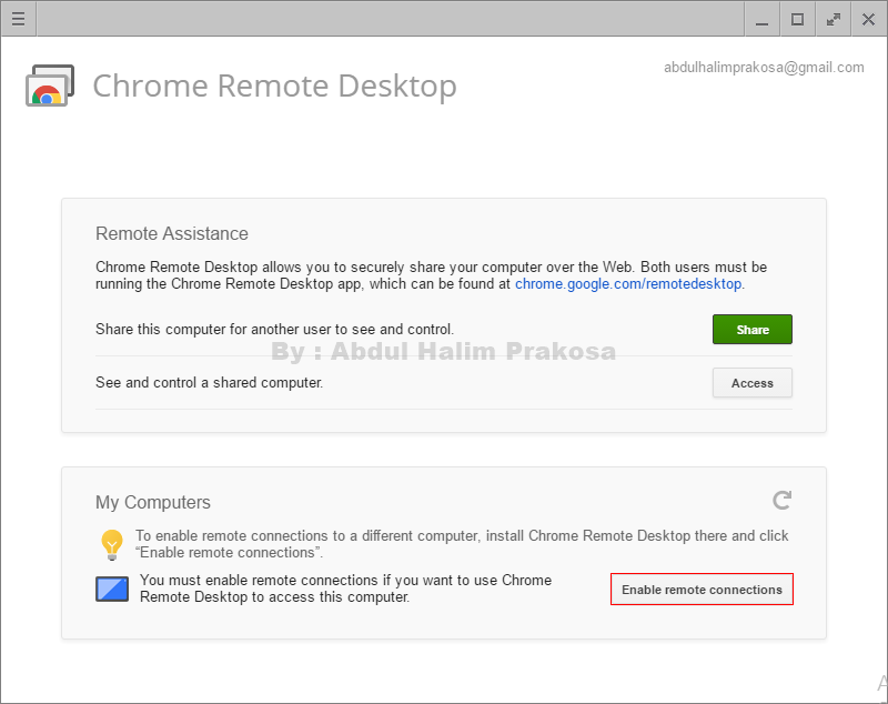 Remote desktop dengan Chrome Remote Desktop ~ Blog Abdul Halim