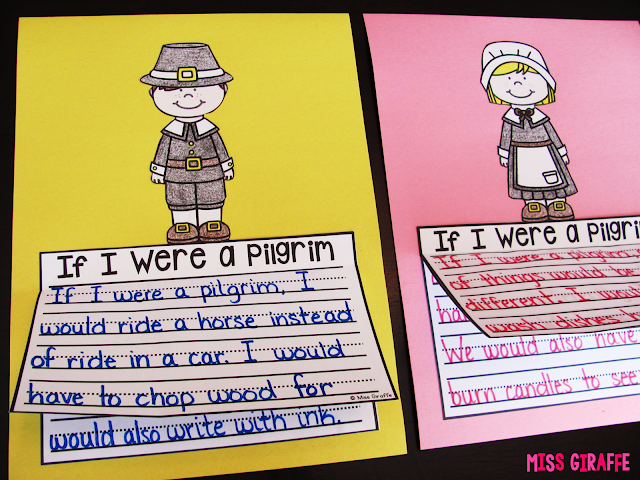 If I Were a Pilgrim writing activity and other fun Thanksgiving no prep crafts