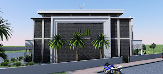 Desain Masjid Modern berlokasi di Kabupaten OKU Timur 