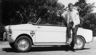 George Lucas con su coche en Modesto en los años 60