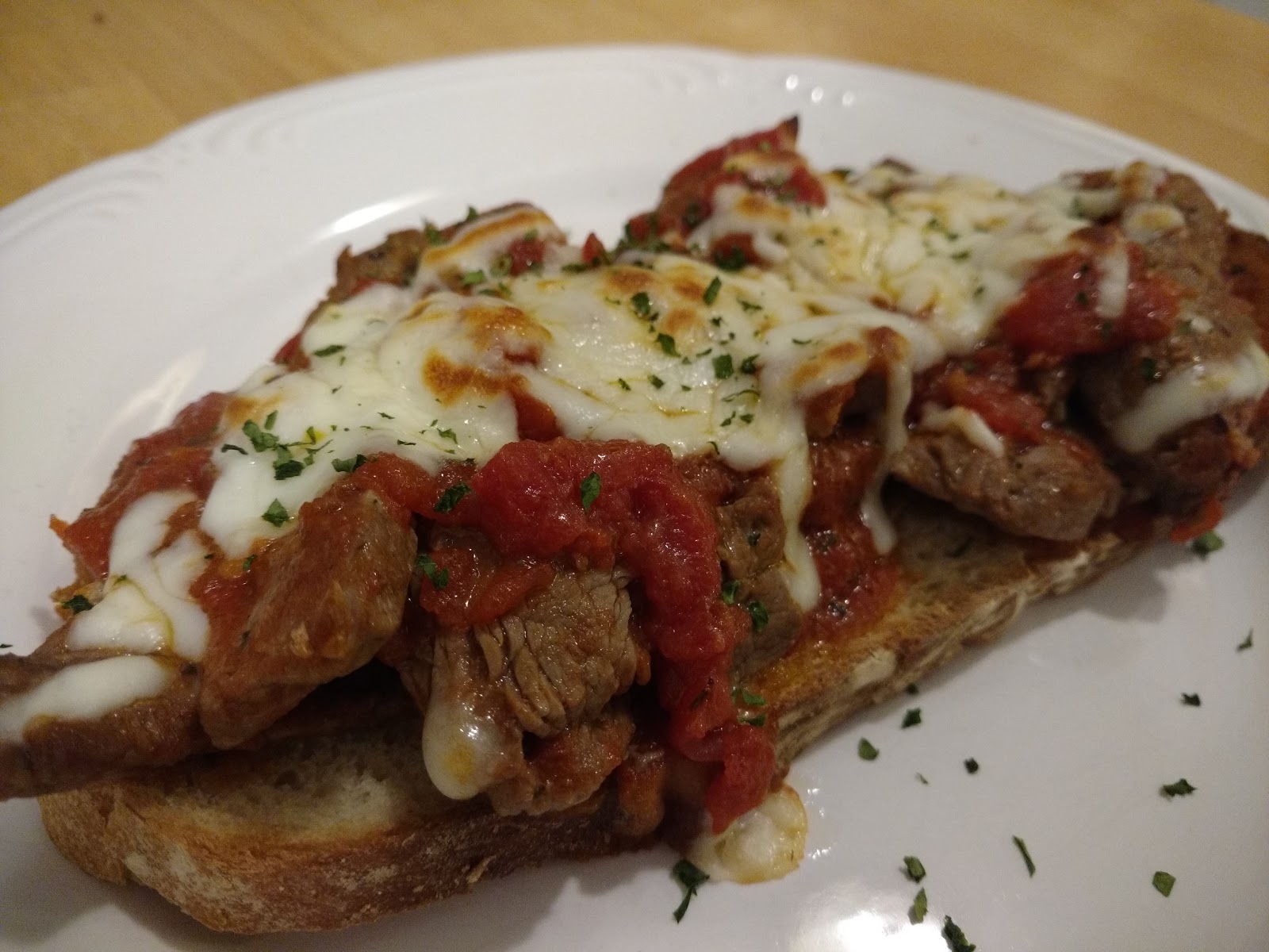 &amp;quot;So what are you making for dinner?&amp;quot;: Steak Pizzaiola on Ciabatta