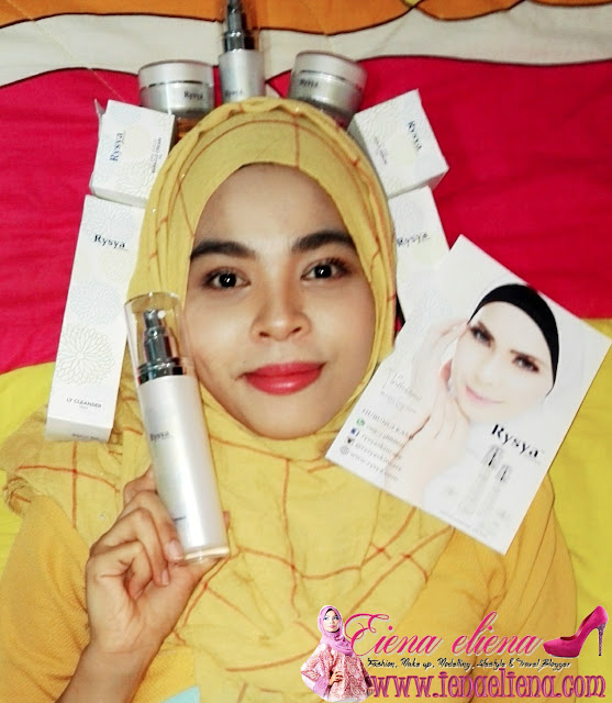 gegedik selfie dengan rysya skincare, selepas 8 hari penggunaan tapi ni cik iena pakai simple make up lah