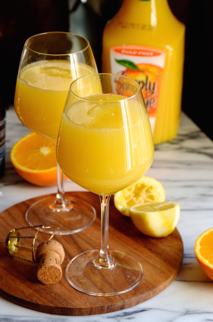 A Simply Orange Brunch Party (Orange Muffins + Orange Rose Mimosas