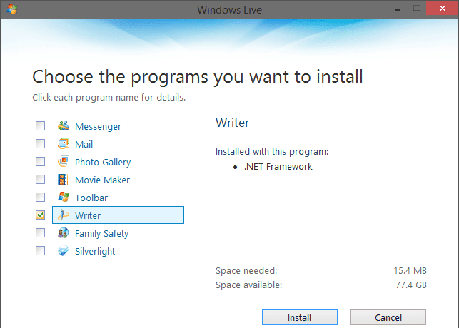 Windows Live Essentials Apps