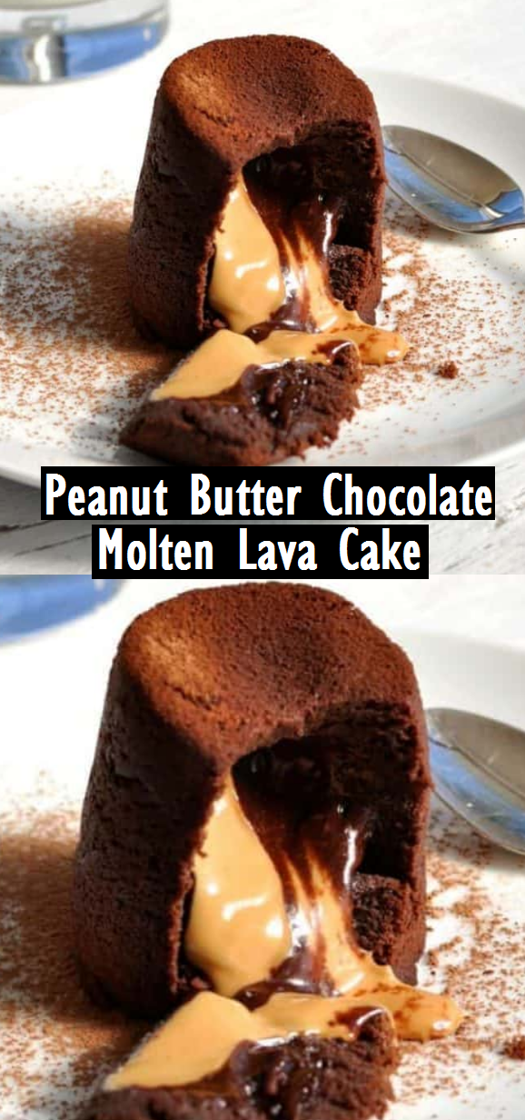 Peanut Butter Chocolate Molten Lava Cake