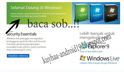CARA CEK KE ASLIAN WINDOWS 7 XP & VISTA