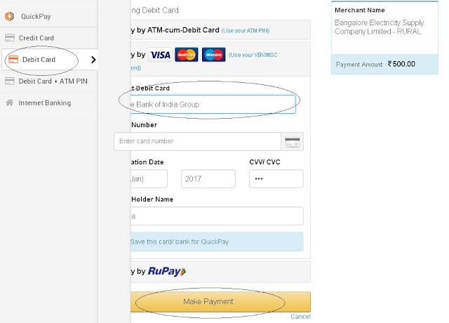 Hdfc credit card payment options online