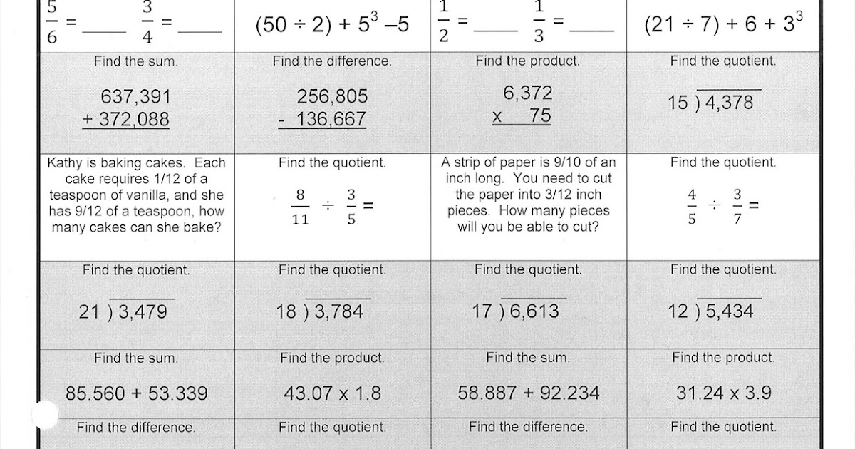 Homework 6th grade picture