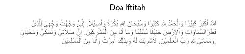 Bacaan Doa Iftitah