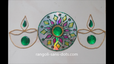 CD rangoli designs for Navratri Diwali craft | Kolam by Sudha Balaji