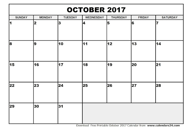 October 2017 Calendar, 2017 Calendar. Calendar 2017, Monthly Calendar 2017