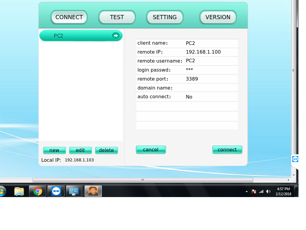 how to configure qhmpl thin client on windows 7
