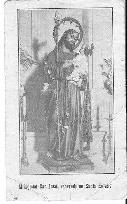 Imagen de san José existente en la Parroquia año 1931.