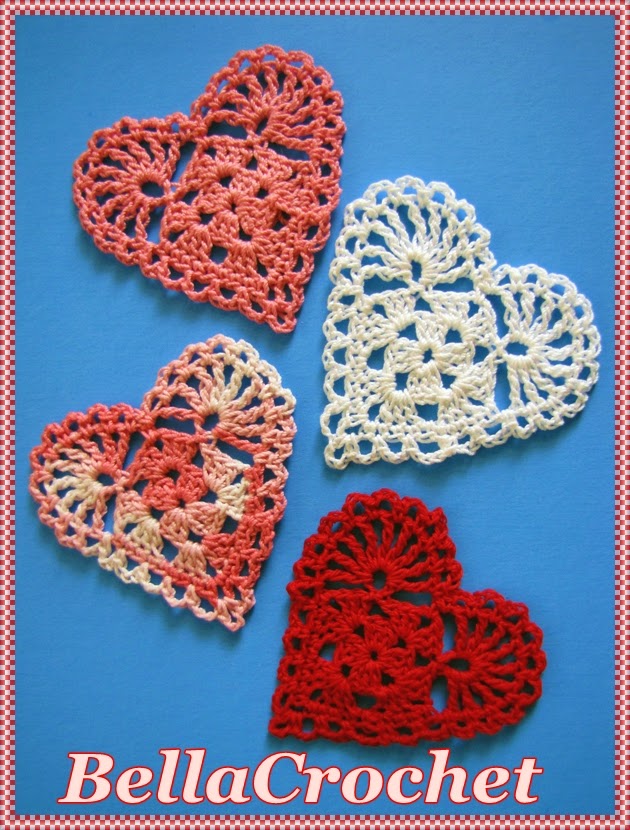 BellaCrochet: Sweetie Hearts Applique or Ornament: A Free Crochet