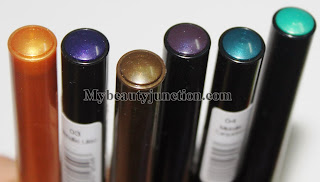 MUFE Aqua eye Liner swatches, review, dupes, photos