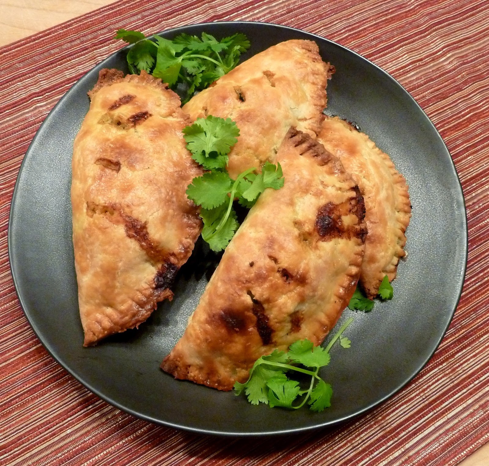 Cracked Pepper Empanadas with Chicken, Corn and Zucchini