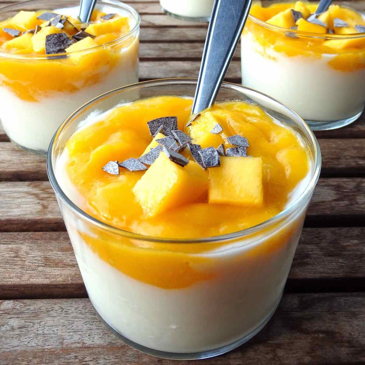 Les receptes que m&amp;#39;agraden: Mousse de yogurt con crema de mango ...