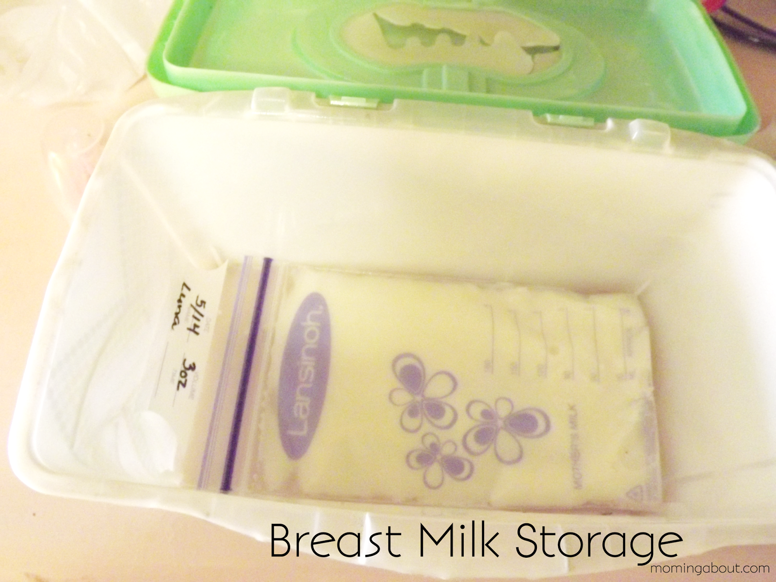 Breastmilk Store in Wipes Container