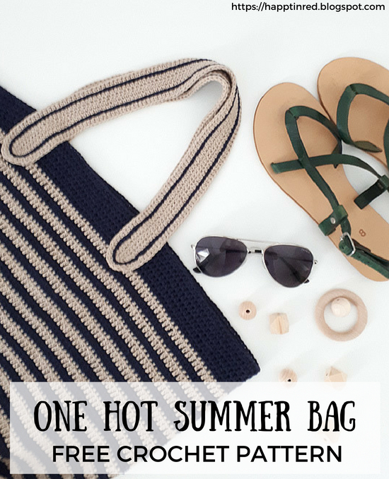 One hot summer bag, bach bag free crochet pattern | Happy in Red One hot summer bag, bach bag free crochet pattern | Happy in Red