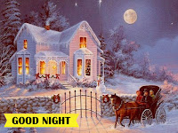 good night message, night scene image to wishing good night with a beautiful couple on cart
