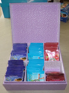 Une boîte à thé en cartonnage