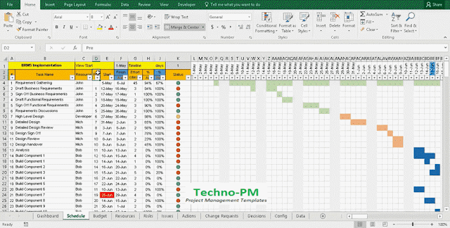 Project Tracking with Master Excel Project Manager - Project Management ...